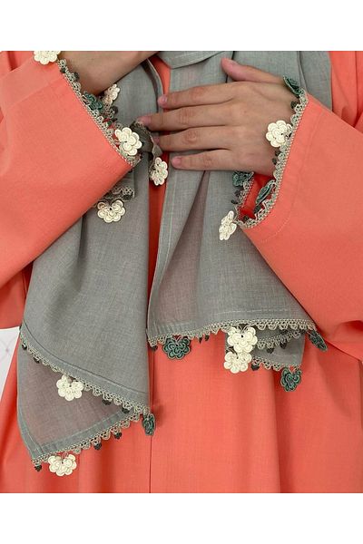 Nimet Abla Butik Hand Embroidered Prayer Robe Suit