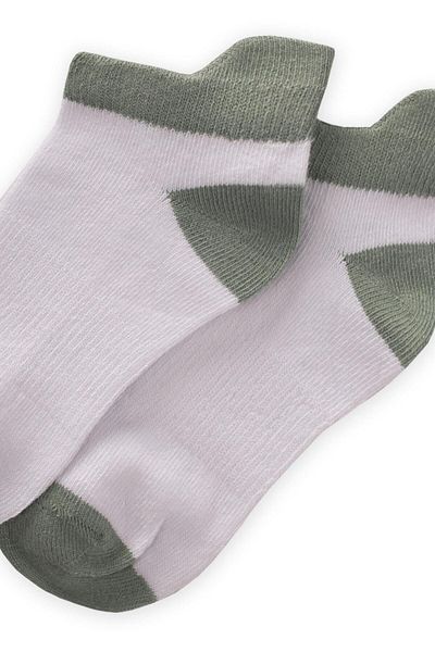 Cigit Colorful Children's Booties Socks with Toe Heel 5-12 Years Old Green