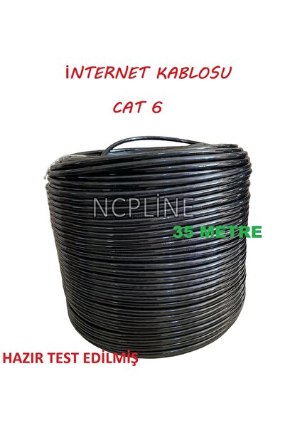 NcpLine 35 Metre Kalın Siyah Iç - Dış Ortam Internet Kablosu Cat6