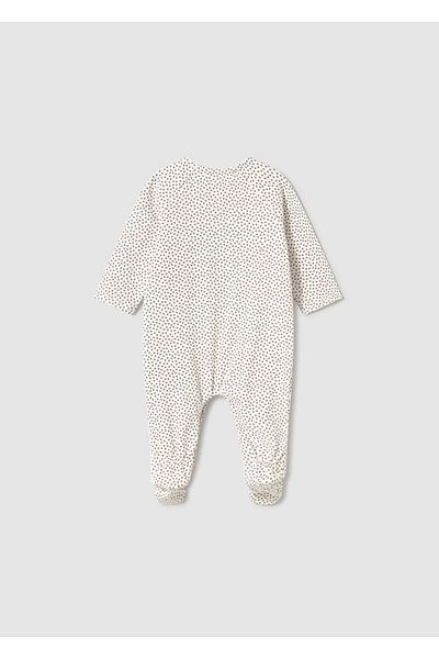 MAYORAL Newborn Baby Girl Long One-Piece Teddy Bear Printed Romper