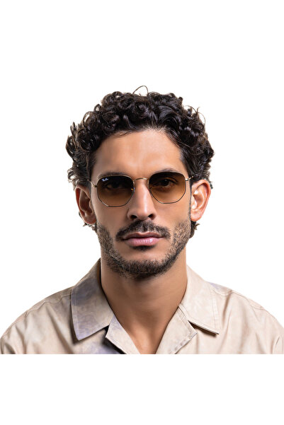 Ray-Ban Hexagon Golden Brown Gradient Sunglasses RB3548N 001/51 Size 51
