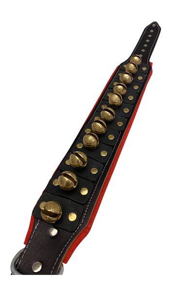 Sürmeli Tasma Kangal Dog Collar - with 11 Bells - Genuine Leather
