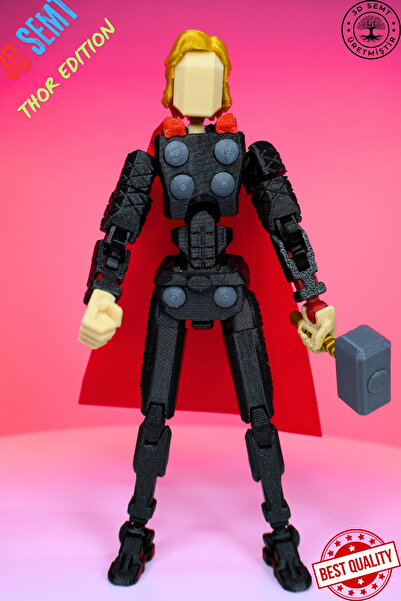 3d Dummy Figür | Hareketli, Pozlanabilir Koleksiyon Modeli | Thor Versiyon