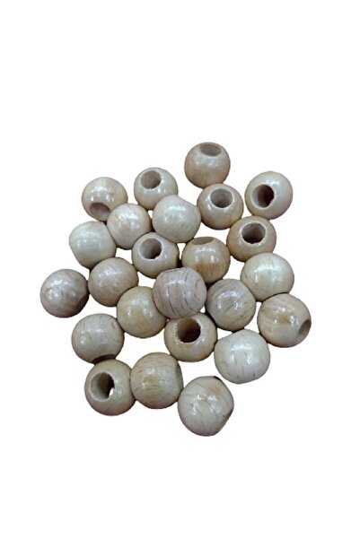 Selin 14 mm γυαλισμένες ξύλινες χάντρες 100 gr - ( ± 100 τεμάχια )