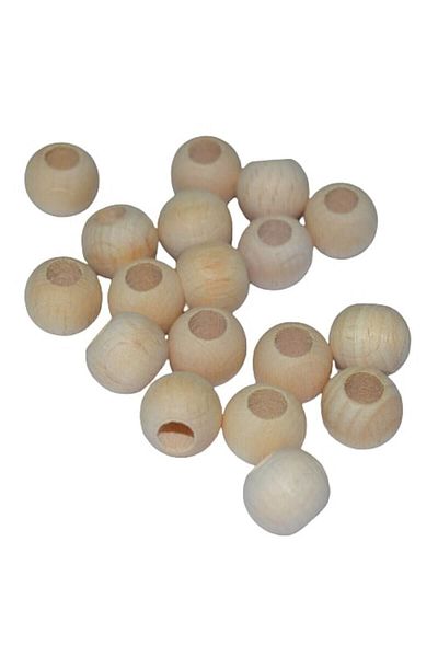 Selin Economic Package 14 Mm Raw Unprocessed Wood Beads - 200 Grm. (±200 Pieces)