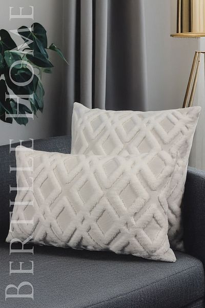 Bertille Home Διακοσμητικό κάλυμμα μαξιλαριού ριχτάρι διπλής όψης Welsoft Jacquard Bohemian Style Punch Pattern