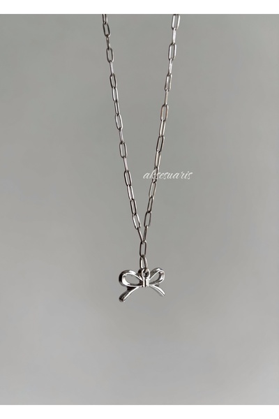 aksesuaris Çelik Kurdele Kadın Kolye