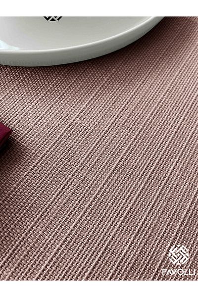 FAVOLLİ Soft Pink Table Cloth - Linen Textured Dertziz