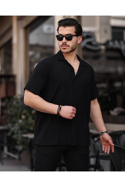 viperkombin Мъжка карирана лятна риза с широк крой