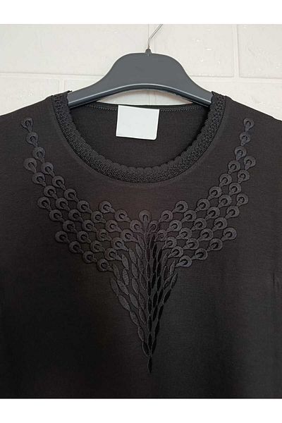 anne moda ankara 1. Quality Seasonal Plus Size, Tok Combed Cotton, Long-Sleeved Blouse