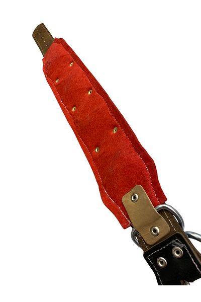 Sürmeli Tasma Kangal Dog Collar with 3 Bells and Beads Design Genuine Leather