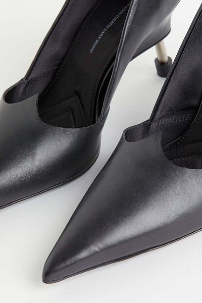 H&M Rhinestone chain-detail court shoes