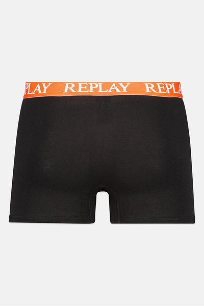 Replay Men 2 Pack Brand Logo Trunk, Black