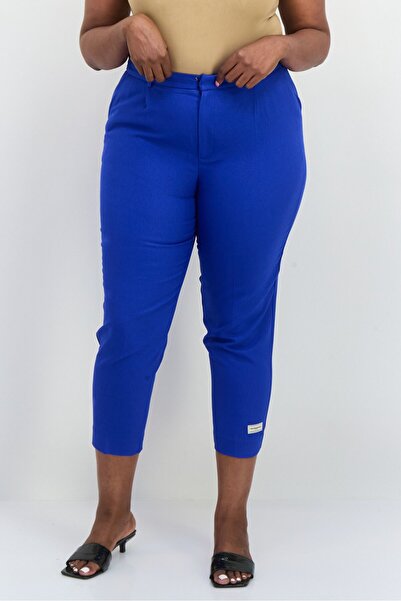 The Giving Movement Women Regular Fit Embroidered Tapered Pants, Blue