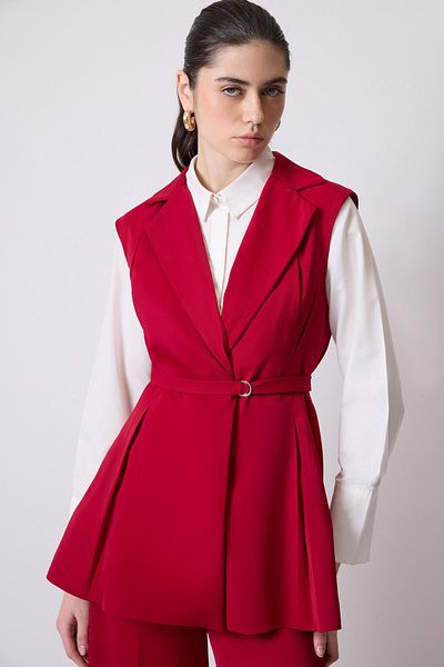 Touché Privé Pleated Double Breasted Vest Pants Suit