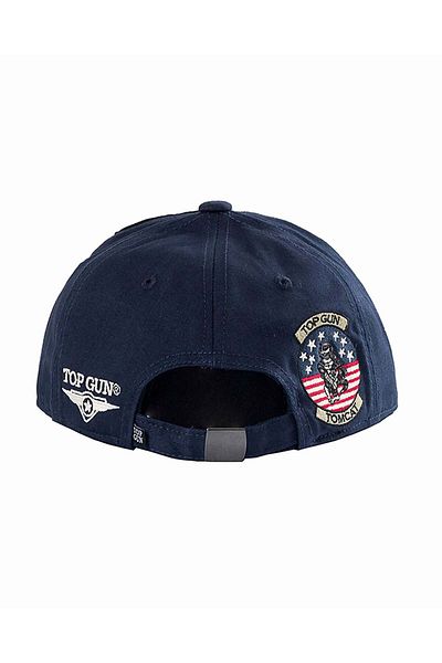 TOP GUN Patches Cap for Men Vintage Military Style Cotton Adjustable Hat with Embroidered Patches