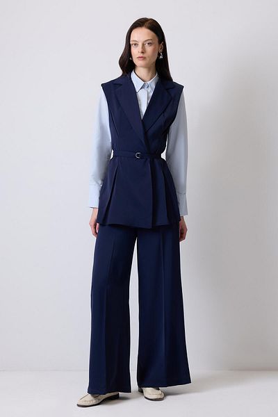 Touché Privé Pleated Double Breasted Vest Pants Suit