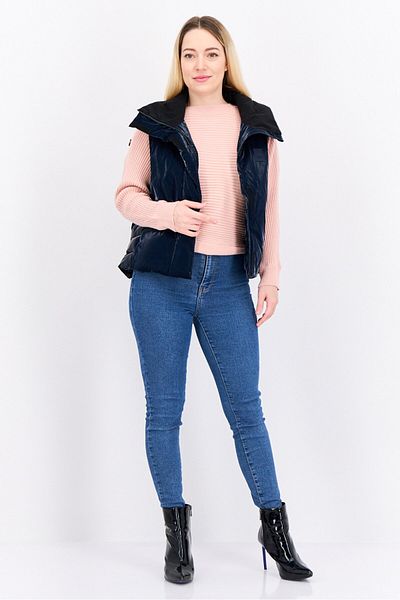 Rains Women Brand Logo Sleeveless Jackets Vest, Navy