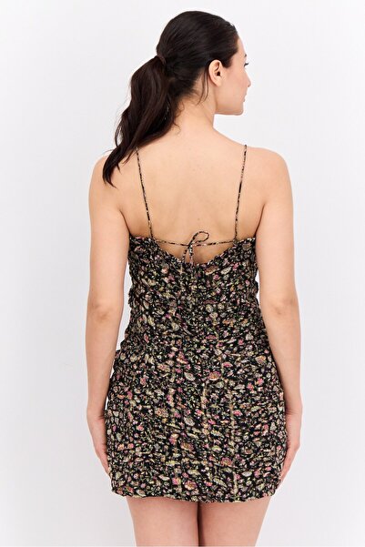 MANGO Woman Women Floral Print Mini Dress, Multicolor