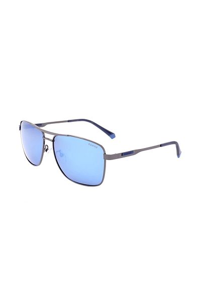 Polaroid ochelari de soare PLD 2136/G/S/X-KJ1-61 bărbați, pătrați cu oglindă albastră/lentile polarizate