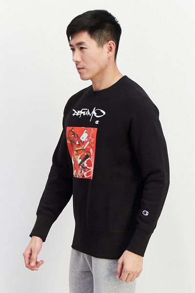 Champion Men Sportswear Fit Long Sleeve Outdoor Sweatshirts, Black Combo