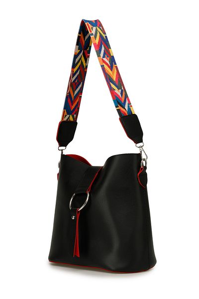 Polaris Geantă de umăr pentru femei COLORFUL BUCKET OMZ 4FX neagră