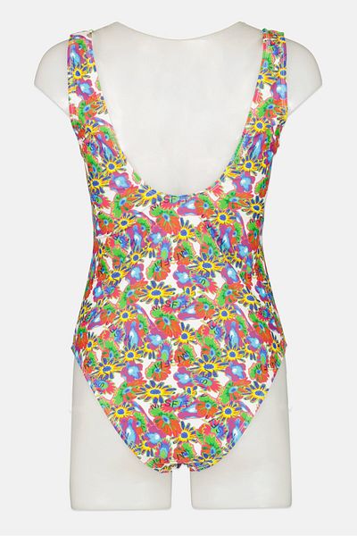 Misfit Women Floral Print One Piece Swimsuit, Purple