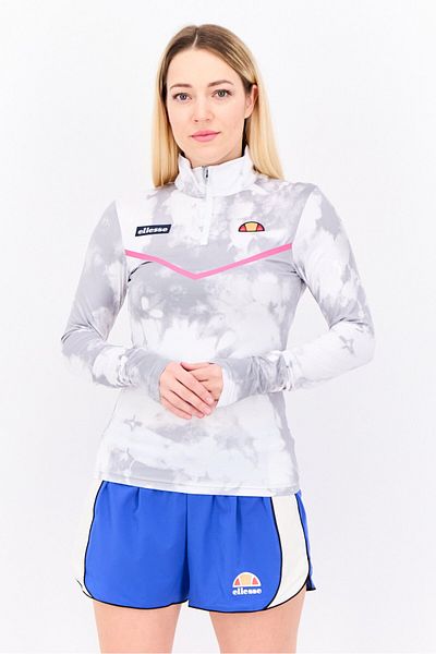 Ellesse واقي طفح جلدي بأكمام طويلة بشعار العلامة التجارية للنساء، رمادي