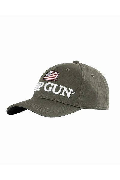 TOP GUN قبعة قطنية مطرزة بالشعار والعلم للرجال، مقاس قابل للتعديل بتصميم وطني