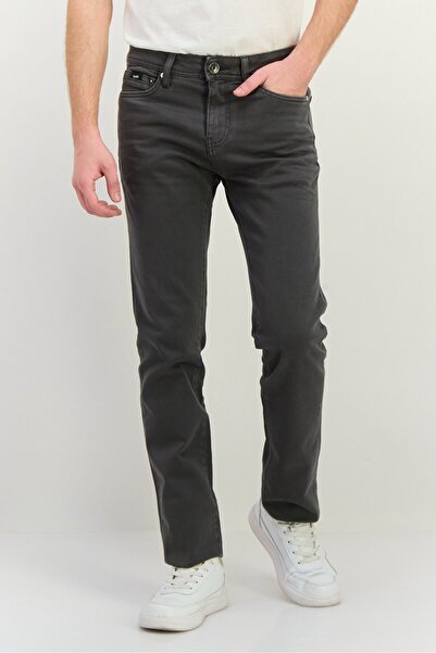 GAS Men Slim Fit Plain Stretchable Albert Jeans, Grey