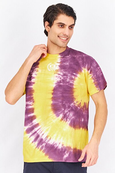Bel-Air Athletics Men Sportswear Fit Tie Dye T-Shirt, Yellow