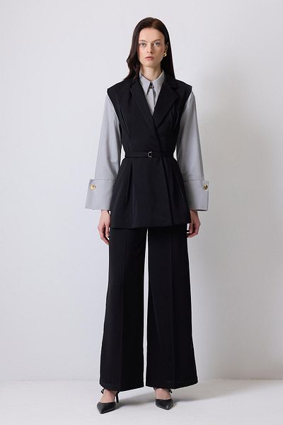 Touché Privé Pleated Double Breasted Vest Pants Suit