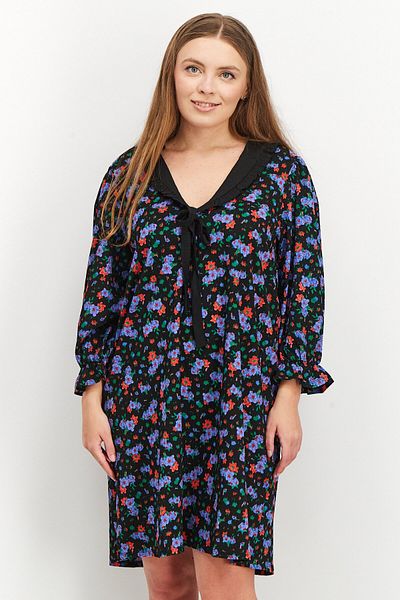Asos Design Women Floral Print Mini Dress, Black