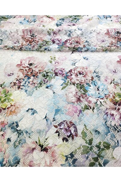 Kumaş Parça Тонке мереживо з квітковим візерунком (ширина 160 см, довжина 400...