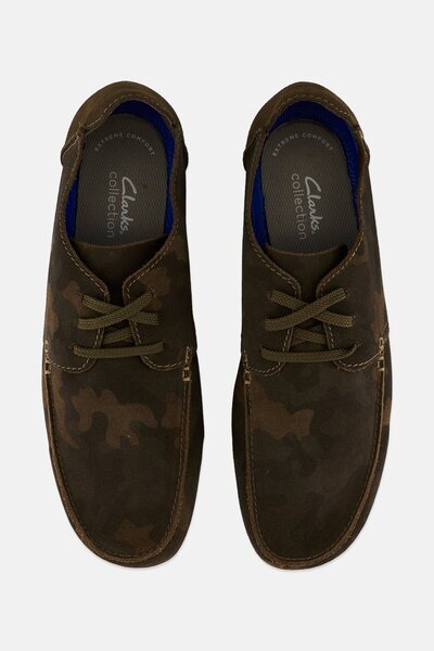 CLARKS Men Standard Shacrelite Camouflage Lace Up Casual Shoes, Multicolor