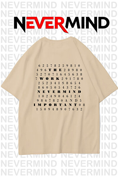 NEVERMIND supradimensionat Tricou negru unisex grafic cu imprimeu , potrivire confortabilă