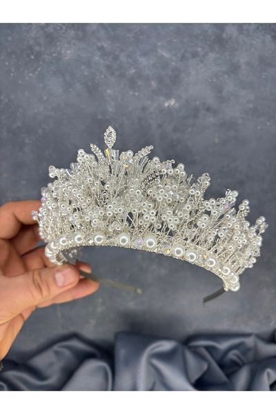 Hayalperest boncuk Livan Beaded Bridal Henna Crown Hair Accessory