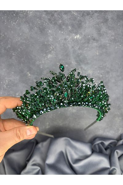Hayalperest boncuk Livan Beaded Bridal Henna Crown Hair Accessory