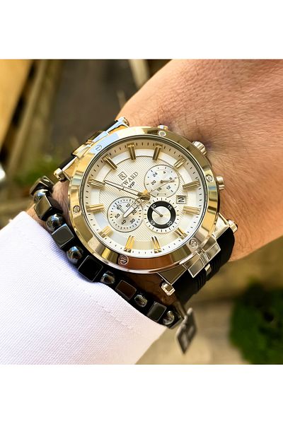 Reward Original White Dial Sport Waterproof Men Wrist Watch