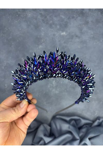 Hayalperest boncuk River Beaded Bridal Henna Crown Hair Accessory