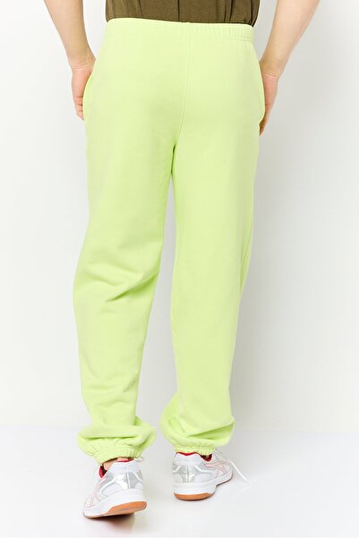 Esprit Men Regular Fit Brand Logo Sweatpants, Lime Green