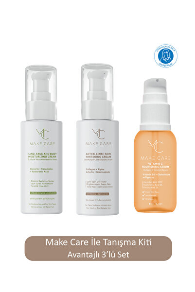 İle Tanışma Seti -nemlendirici,beyazlatıcı,c Vitamini 3'lü Cilt Bakım Seti