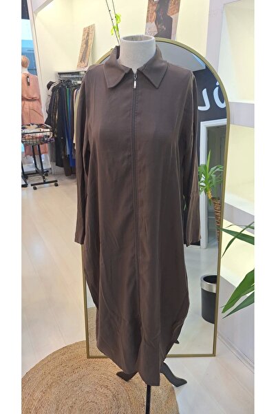 Invee INVEE 6961 Model Cap - Thin Fabric, Collar Detail, Brown Color