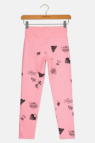 adidas Kids Girl Sportswear Fit Outdoor Leggings, Pink