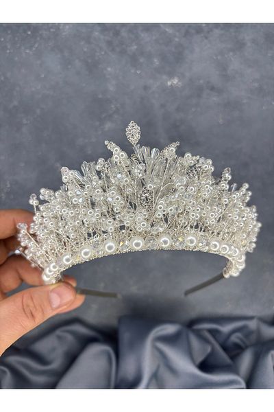 Hayalperest boncuk Livan Beaded Bridal Henna Crown Hair Accessory