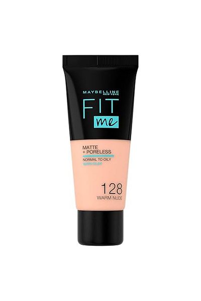 LEADING LINES Maybelline New York Fit Me Matte & Poreless Foundation - 128 Warm Beige - 30 ml