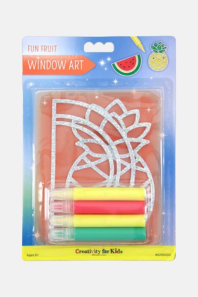 Creativity for Kids Window Art-fun Fruit, Yellow/red