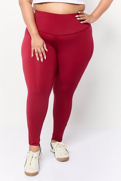 adidas Women Plus Size Training Leggings, Maroon
