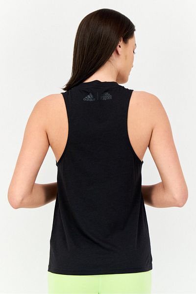 adidas Women Sportswear Fit Sleeveless Outdoor Tank Top , Black