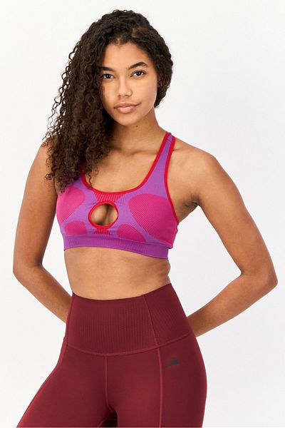 adidas Women Sportswear Fit Sleeveless Training Bra, Purple